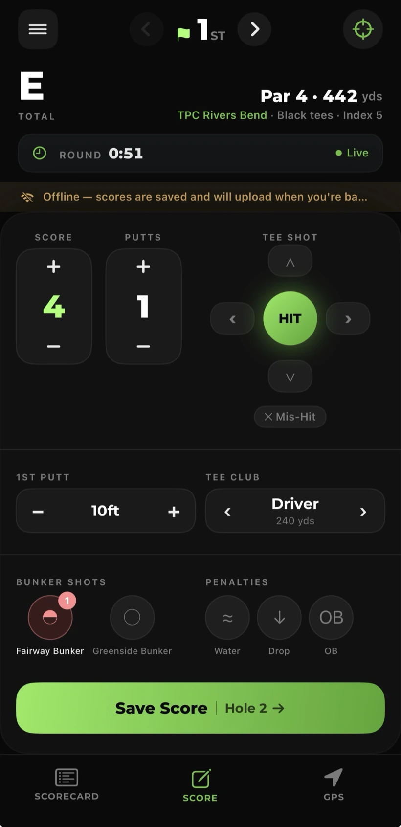 Round still recording with no signal, holes queued to sync